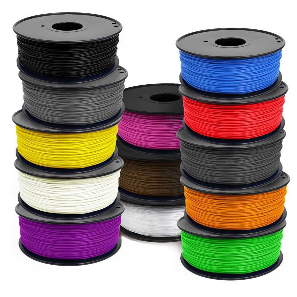 Stacked multicolor filament spools